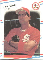 1988 Fleer Baseball Cards      026      Jack Clark